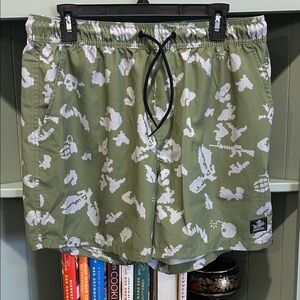 Tactical Distributors, Large, Green and Gray Swim Shorts